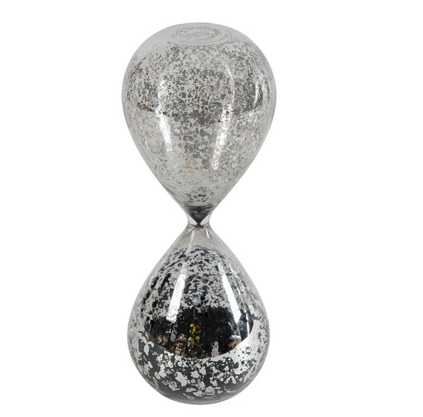 30-Minute Silvered Hourglass with Black Sand