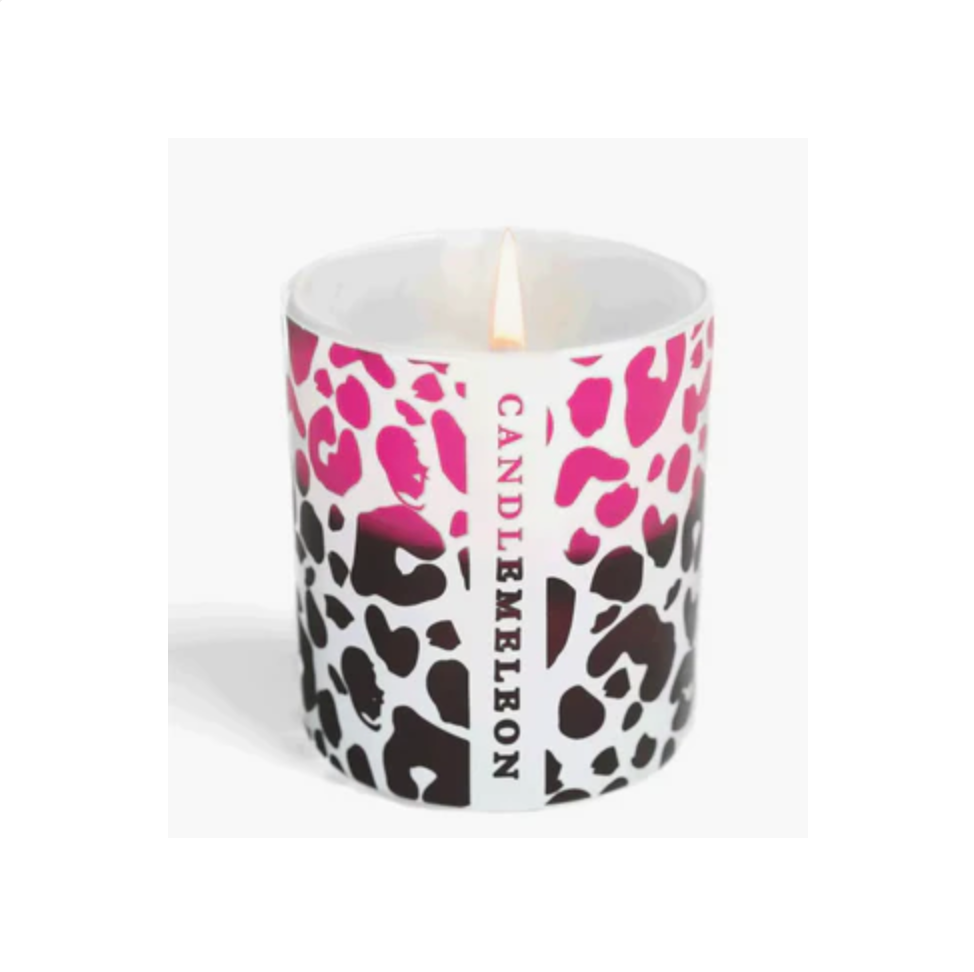 CANDLEMELEON - PINK LEOPARD - Amber, Orange Flowers & Mint Candle