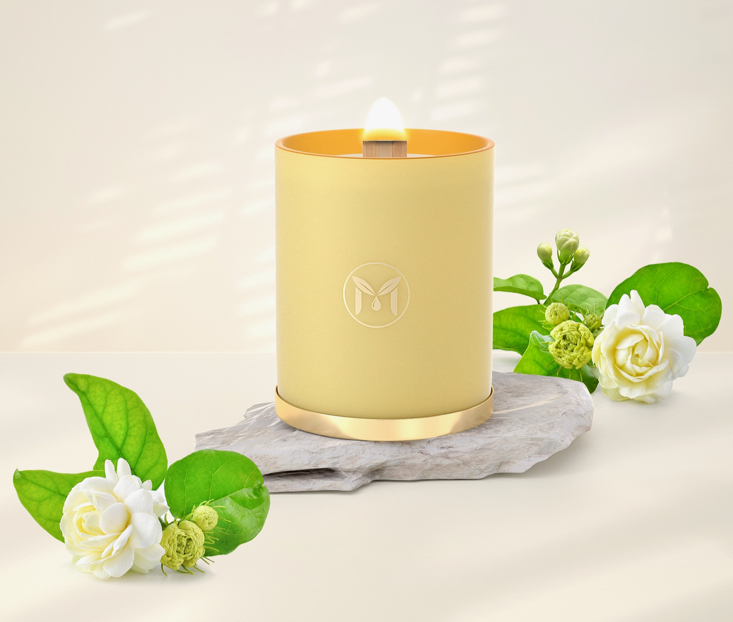 Arabian Jasmine 100% Soy Wax Crackling Wood Wick Candle