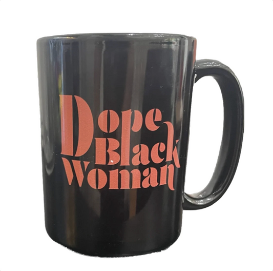 Dope Black Woman Mug - Terracotta large