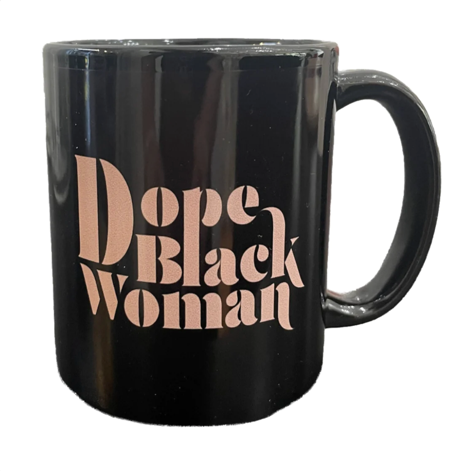 Dope Black Woman Mug - Pink Large
