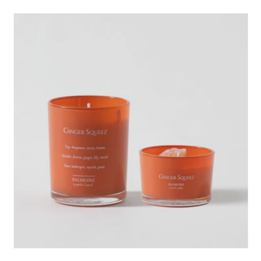 Ginger Squeez Soy Wax Candle Set 4.9 oz & 2.3 oz