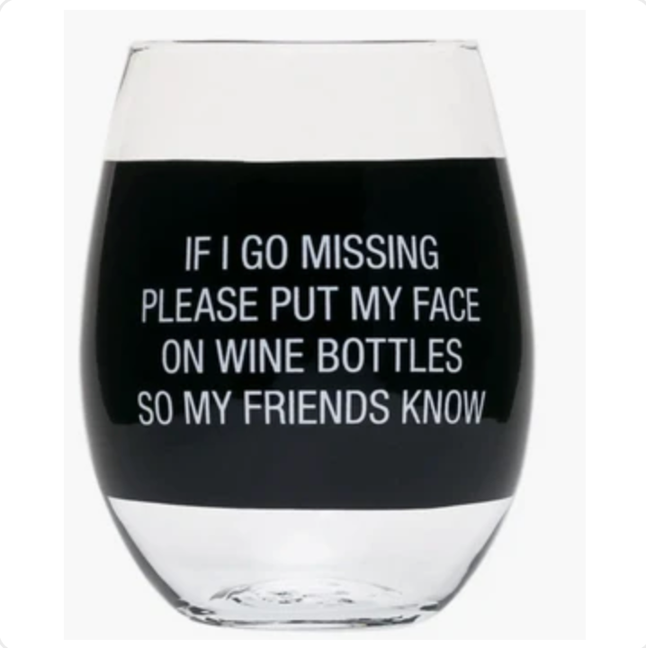 My Face on Wine Bottles Wine Glass