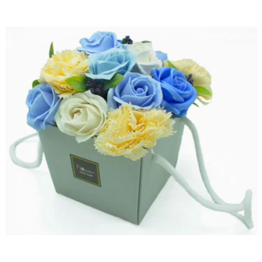 Soap Flower Bouquet -  Wedding Blue