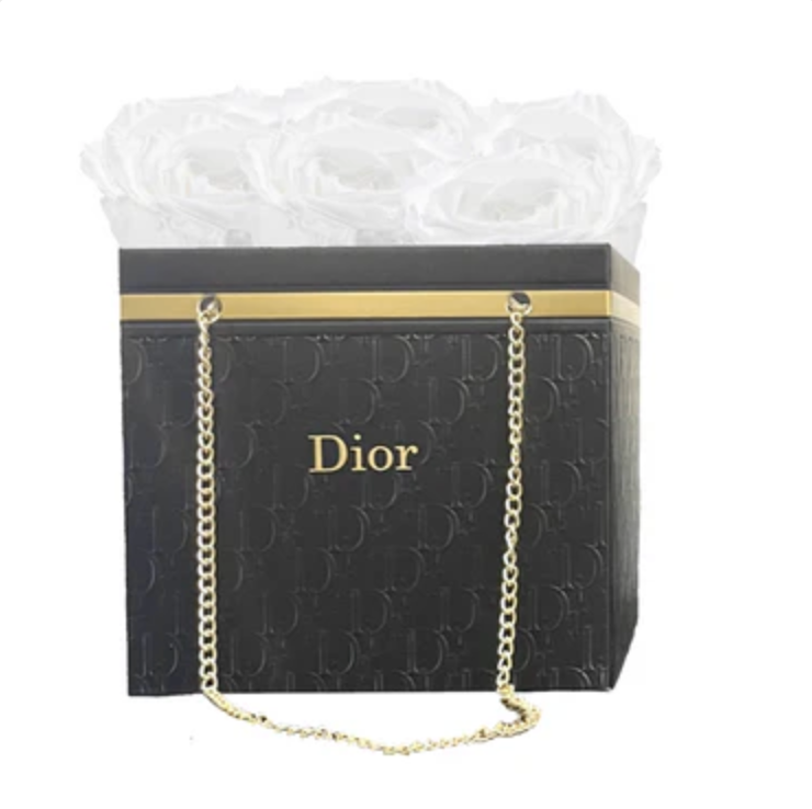 White  Forever Rose Dior Purse Box