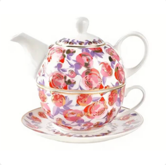 Tea For One  -  Vibrant Floral Design