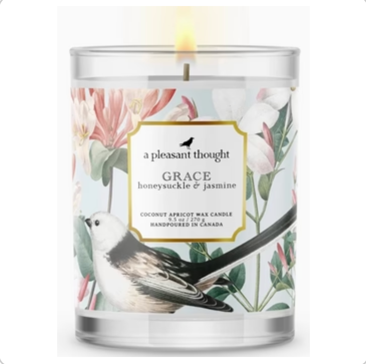 Grace | Honeysuckle & Jasmine | Candle  100% Coconut Apricot Wax