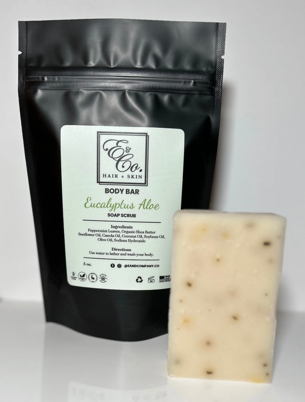 EUCALYPTUS ALOE BODY BAR W/ SCRUB POUCH