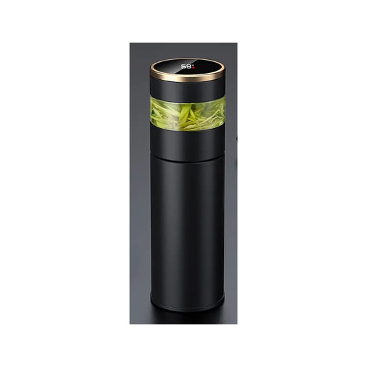 Water Bottle With Tea Filter - Black