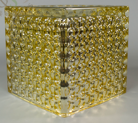 Gold Texture Glass Bubble Vase