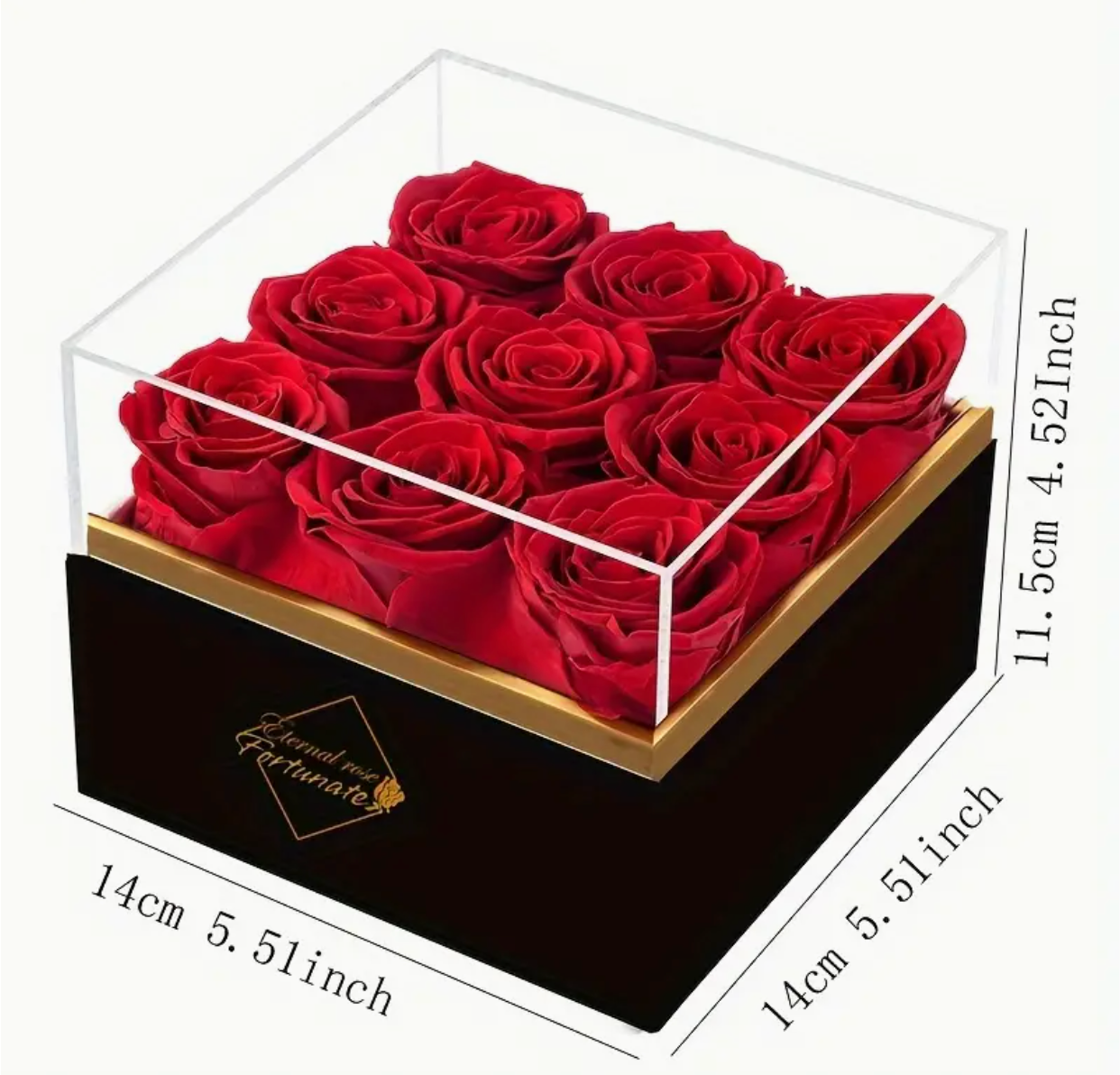 Red Forever Roses Box