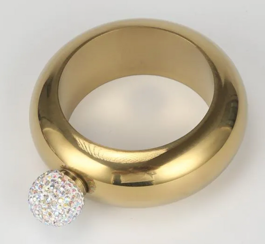 Gold Bling Bracelet Drinking Flask