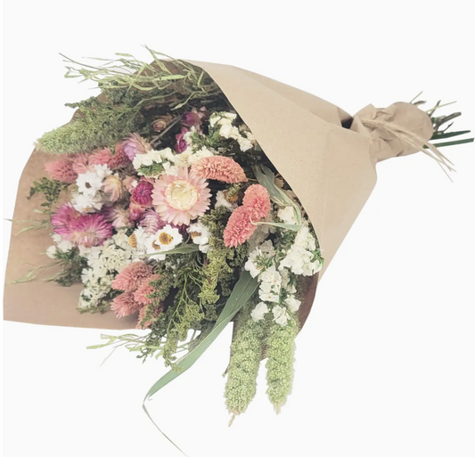 Pink Strawflower Love Floral Bouquet