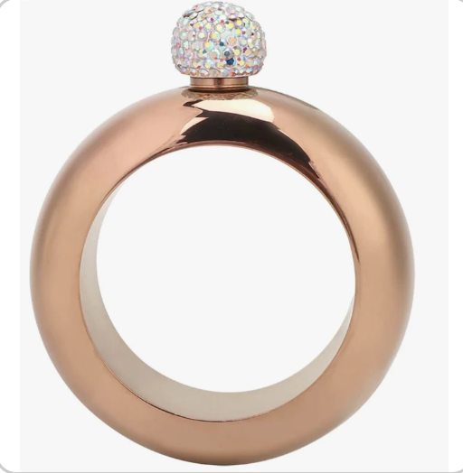 Rose Gold Bling Bracelet Drinking Flask