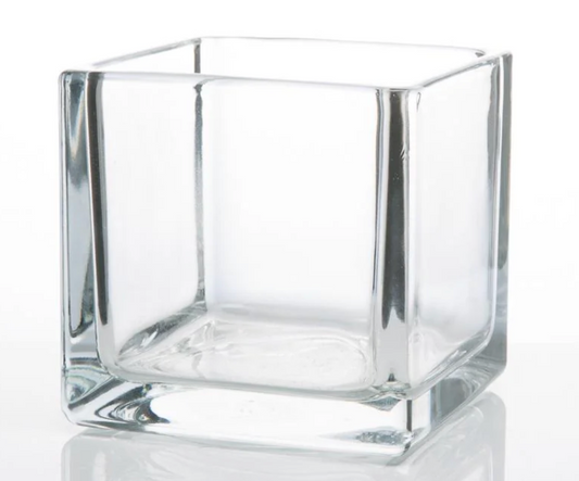 Clear Square  Vase