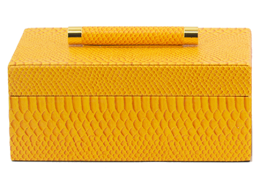 Mustard Croco Box - Large