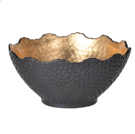 Black Gilded Bowl - Large
