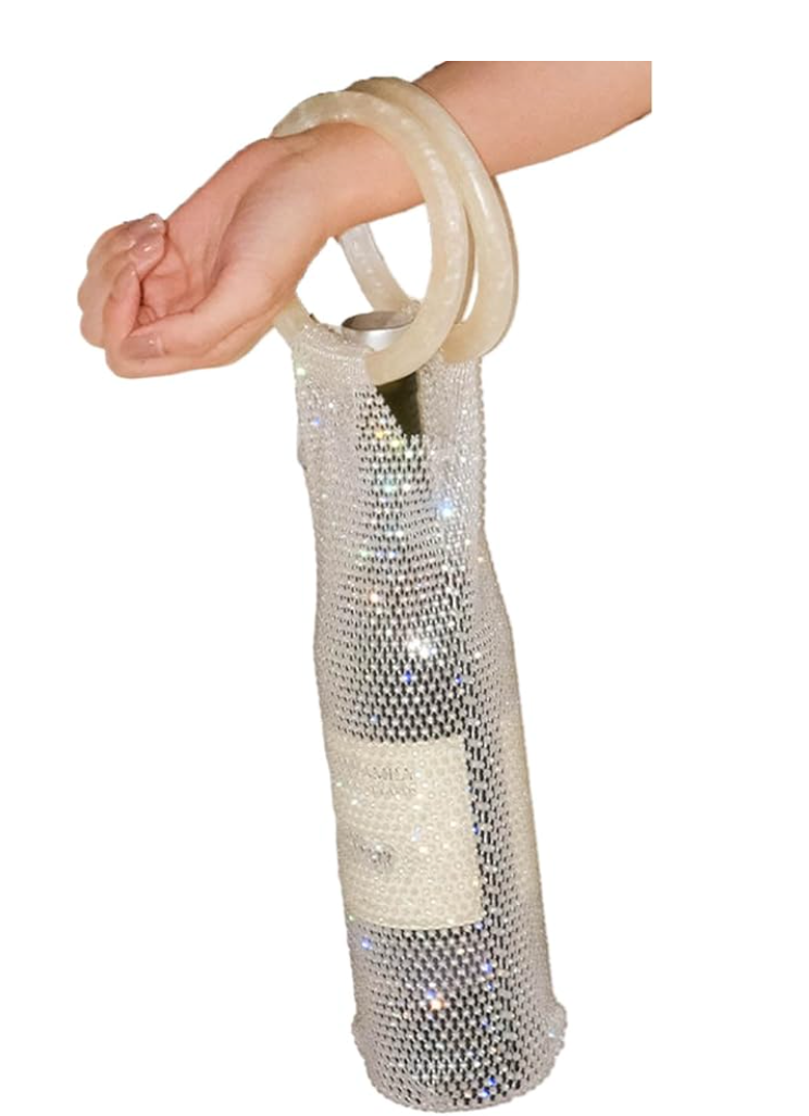 Sparkling Rhinestone Wine Tote