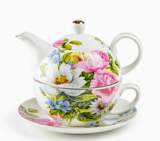 Tea For One Set - Grace's Rose Fine Porcelain