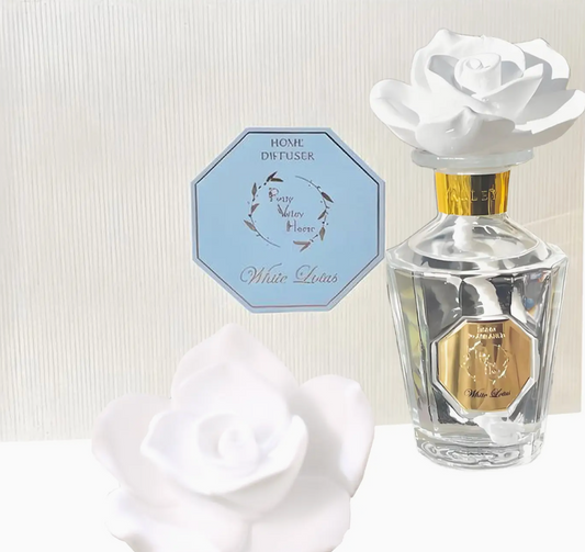 Vintage Rose Ceramic Diffuser - White Lotus