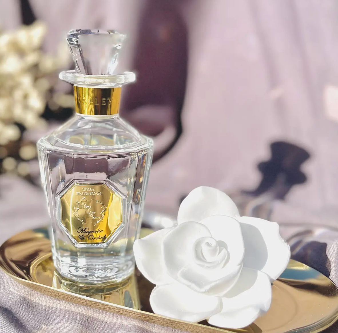 Magnolia & Orchid - Vintage Rose Ceramic Diffuser