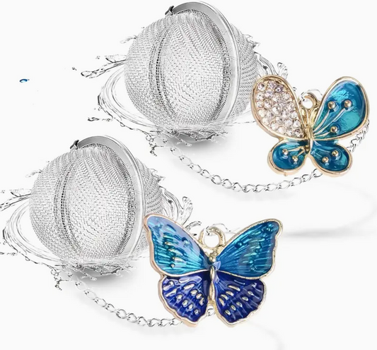 Blue Butterfly  Tea Strainer