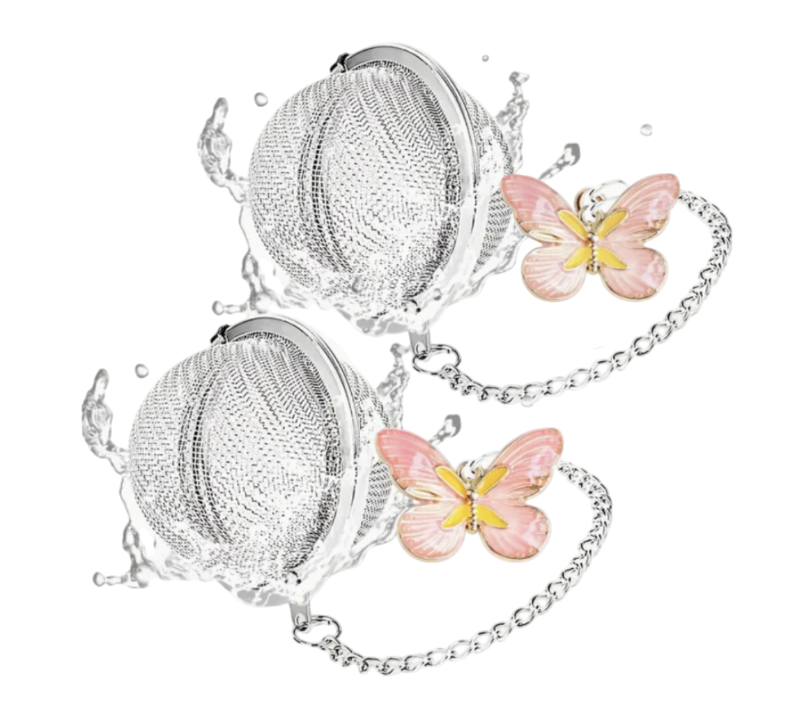 Pink Butterfly  Tea Strainer