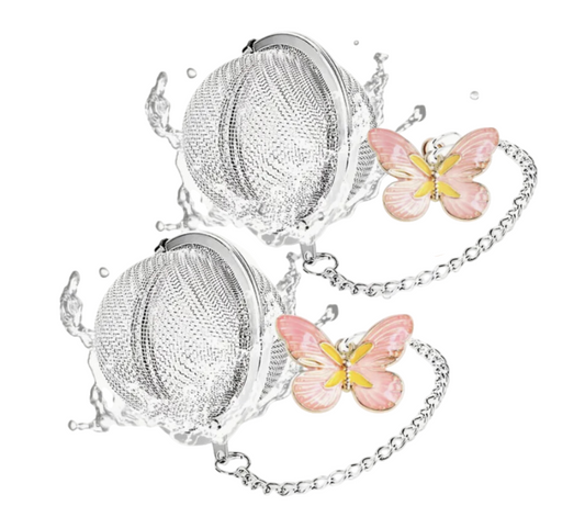 Pink Butterfly  Tea Strainer