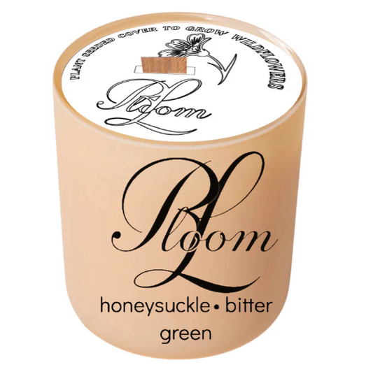 Honeysuckle & Bitter Green Bloom - Seeded Paper Candle