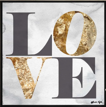 LOVE Art with Diamond Dust