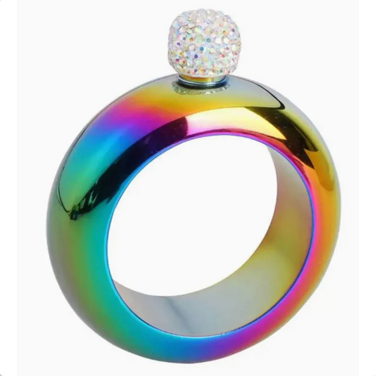 Rainbow Bling Bracelet Drinking Flask