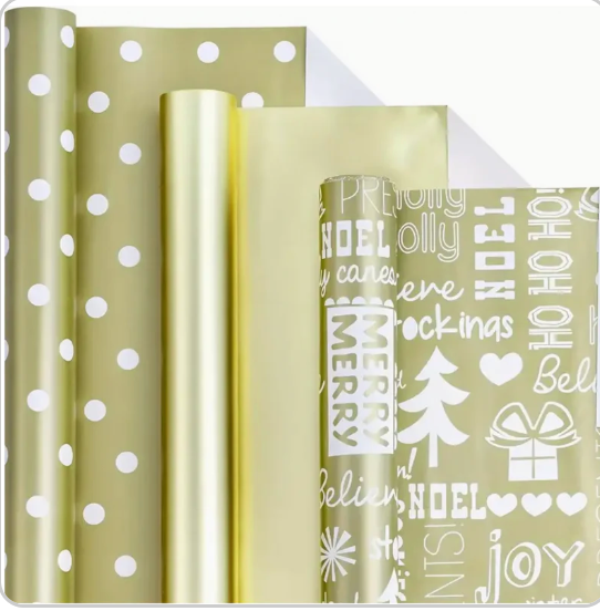 Assort Holiday Wrapping Paper - Color Champagne