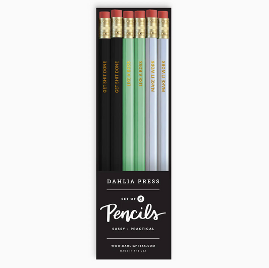 Work Pencils - Set of 6 Pencils