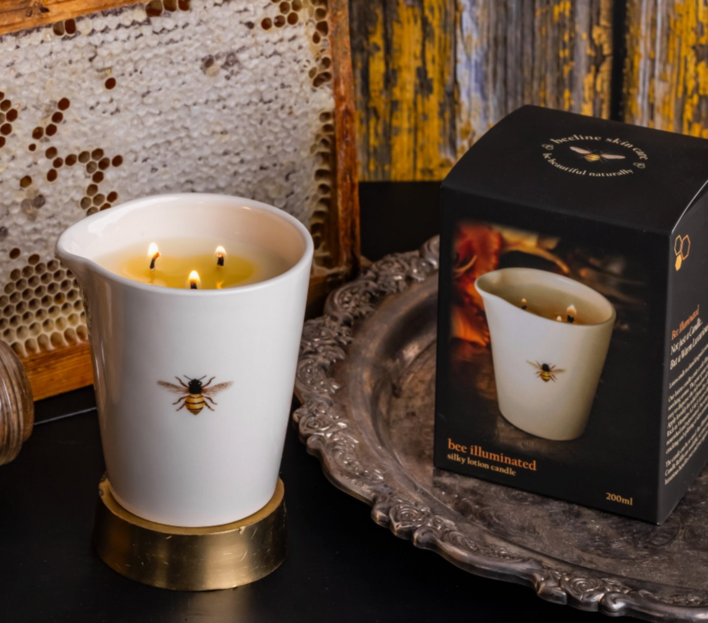 Bee Illuminated Lotion Candle
