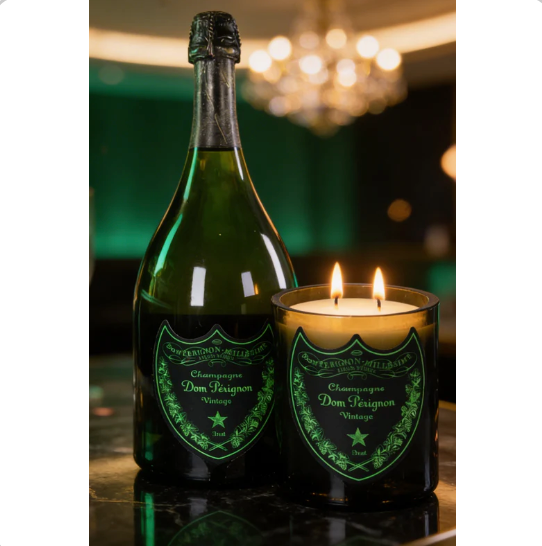 Recycled Dom Perignon Vintage  Candle 15oz.