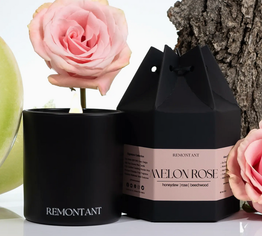 Melon Rose Crackling Wooden Wick Candle
