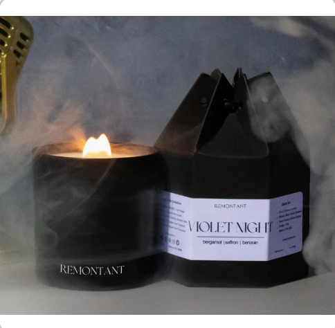 Violet Night Crackling Wooden Wick Candle