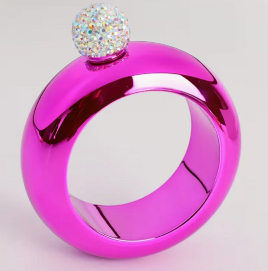Bling Hot Pink Drinking Flask