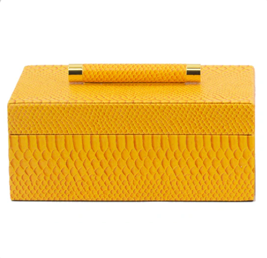 Mustard Croco Box - Large