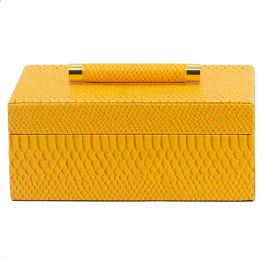Mustard Croco Box - Large