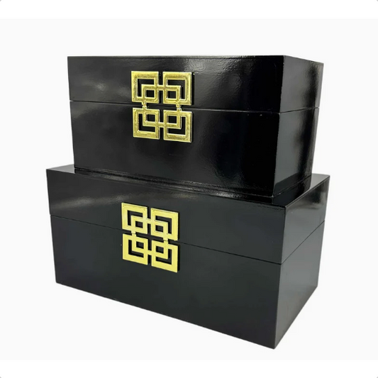 Black and Gold Decorative Box