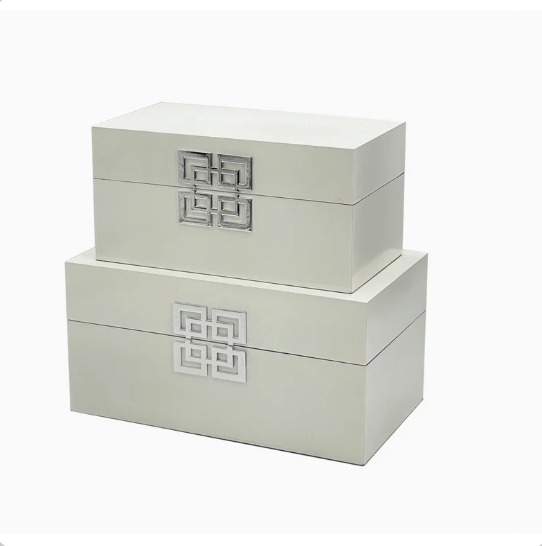White and Silver  Decorative Box