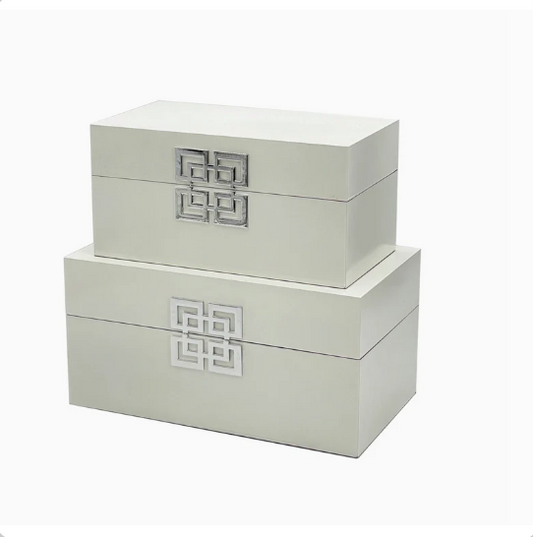 White and Silver  Decorative Box