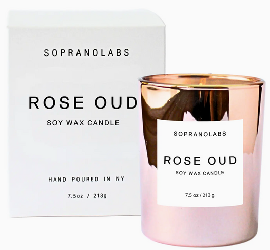 Rose Oud Soy Wax Vegan Candle