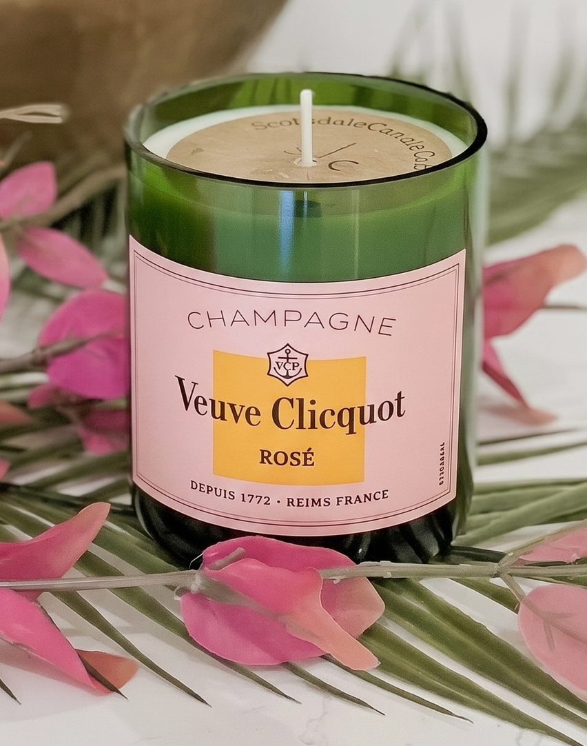 Recycled Veuve Rosè Candle 12oz
