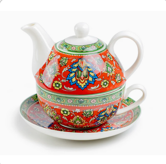 Eastern Elegance Fine Porcelain Tea For One Set