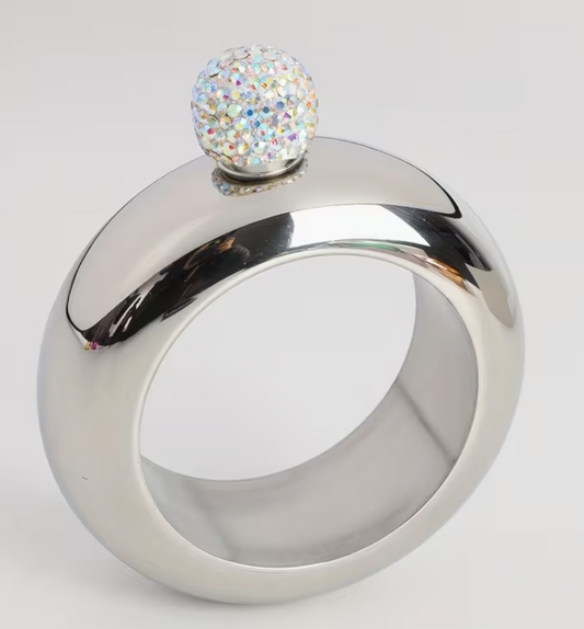 Silver Bling Bracelet Drinking Flask