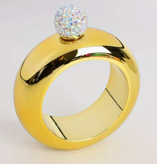Gold Bling Bracelet Drinking Flask