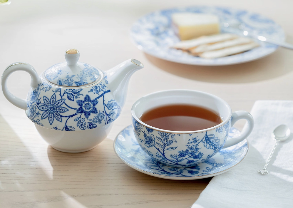 Blue Blossom Fine Porcelain Tea For One Set