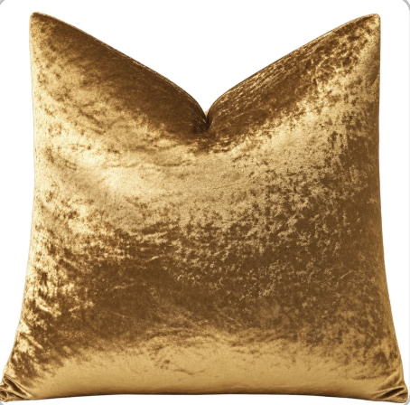 Gold 18 x18 Velvet Throw Pillow